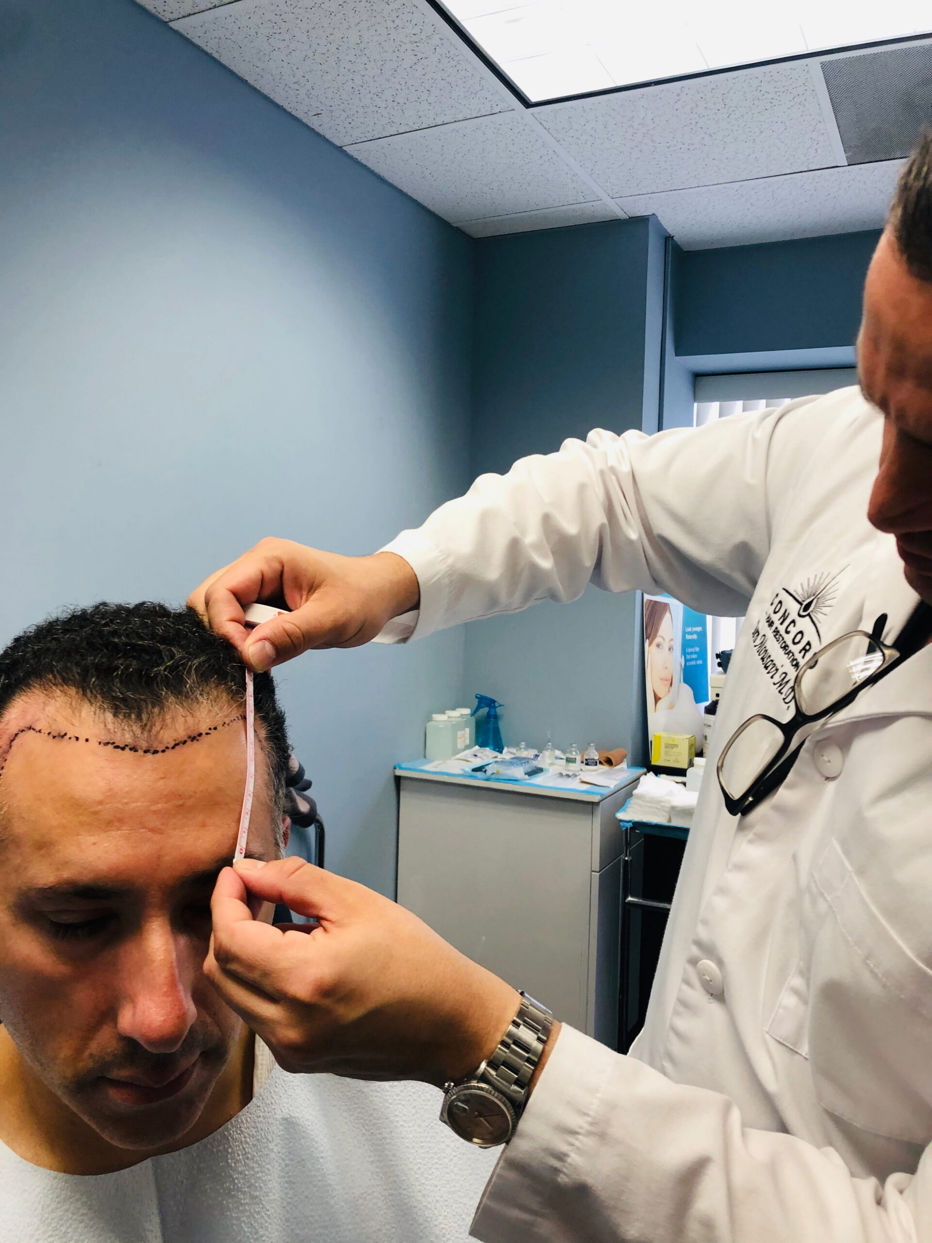 dr. ben giving a client consultation