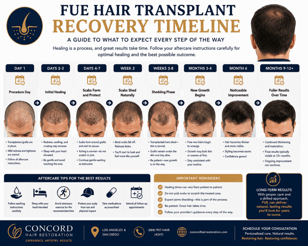 FUE Recovery Timeline